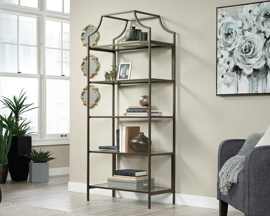 Bookcases & Shelves * | Hot Selling International Lux Bookcase In Bronze Sauder 426168