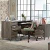 Desks * | Store Modern L-Shaped Desk With Storage In Jet Acacia Sauder 429503