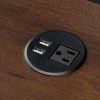 Desks * | Latest Fashion Miscellaneous Office Black Desktop Power Outlet With 2 Usb Ports In Black Sauder 427829