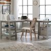 Desks * | Large Choice L-Shaped Trestle Desk In Mystic Oak Sauder 428256