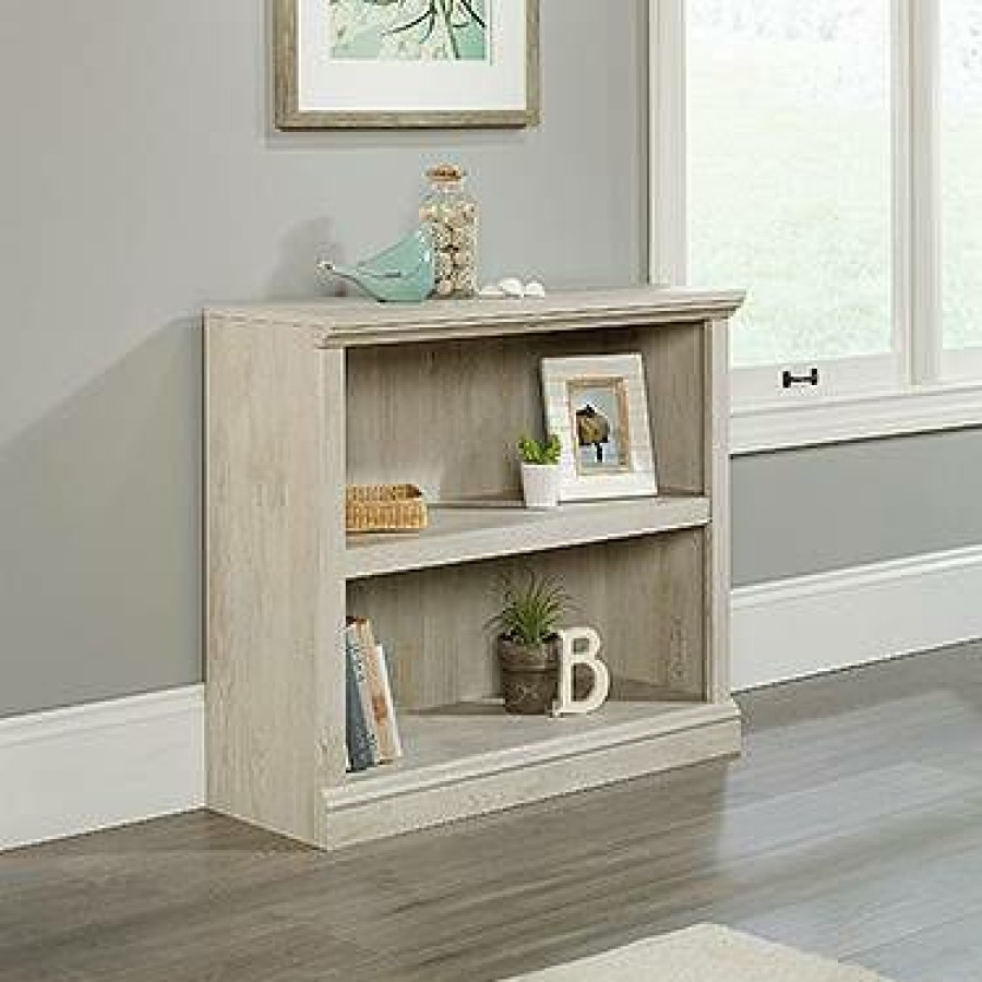 Bookcases & Shelves * | New Miscellaneous Storage 2-Shelf Bookcase In Chalked Chestnut Sauder 423031