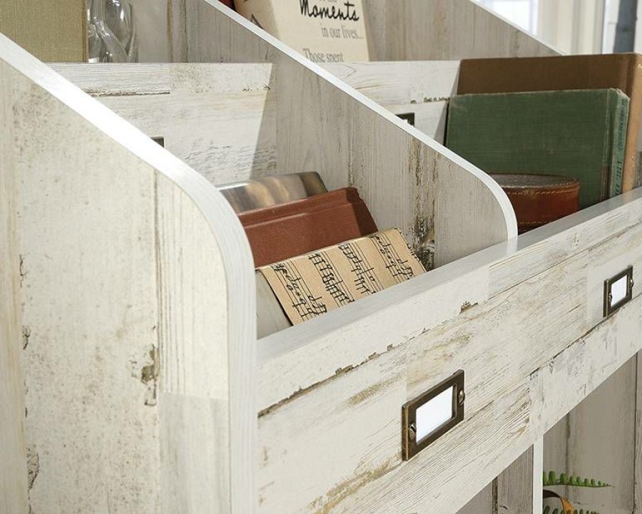 Bookcases & Shelves * | Clearance Barrister Lane Bookcase In White Plank Sauder 423675