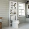 Bookcases & Shelves * | Shop White Over-Toilet Bathroom Etagere With Doors Sauder 428844