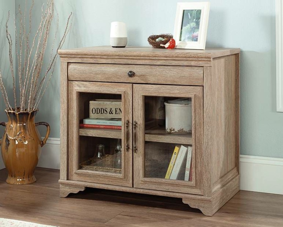 Bookcases & Shelves * | Clearance Rollingwood Library Base Storage Cabinet In Brushed Oak Sauder 431439