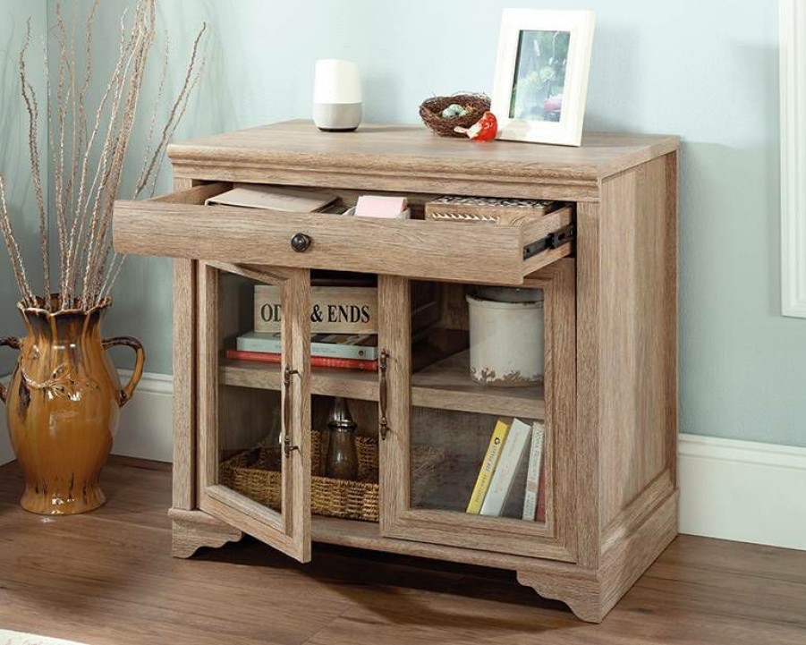 Bookcases & Shelves * | Clearance Rollingwood Library Base Storage Cabinet In Brushed Oak Sauder 431439