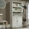 Bookcases & Shelves * | Quick Delivery 5 Shelf Bookcase W/ Doors In White Plank Sauder 426420