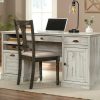 Desks * | Clearance Sale Home Office Executive Desk In White Plank Sauder 433357