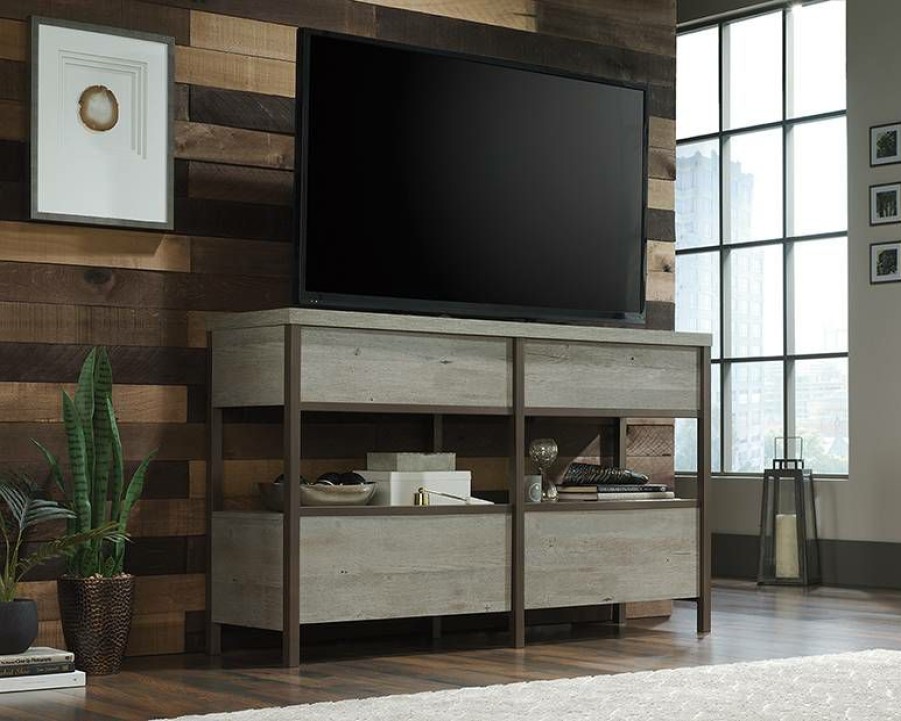 Storage Credenza * | Shop Manhattan Gate Credenza In Mystic Oak Sauder 423465