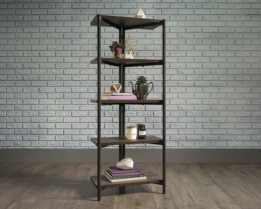 Bookcases & Shelves * | Quick Delivery North Avenue Bookcase In Smoked Oak Sauder 424168