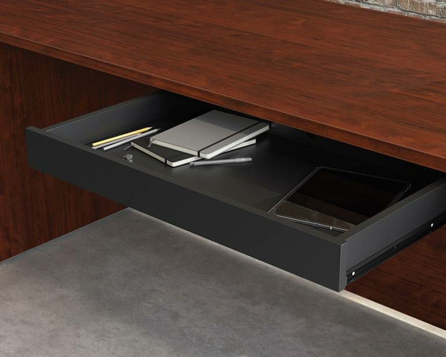 Desks * | Sale Online Underdesk Pencil Drawer In Black Sauder 426309