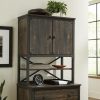 Bookcases & Shelves * | Fashionable Steel River Industrial Hutch For Cabinet In Carbon Oak Sauder 427848