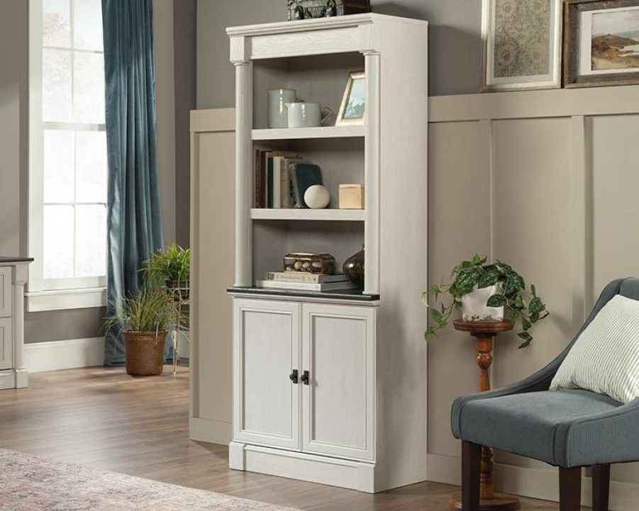 Bookcases & Shelves * | New Threads 5-Shelf Library Bookcase In Glacier Oak Sauder 432729