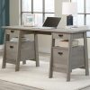 Desks * | Promotion Trestle Executive Desk With Drawers In Mystic Oak Sauder 433199