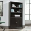 Bookcases & Shelves * | Clearance Sale 5 Shelf Bookcase W/ Doors In Estate Black Sauder 426412