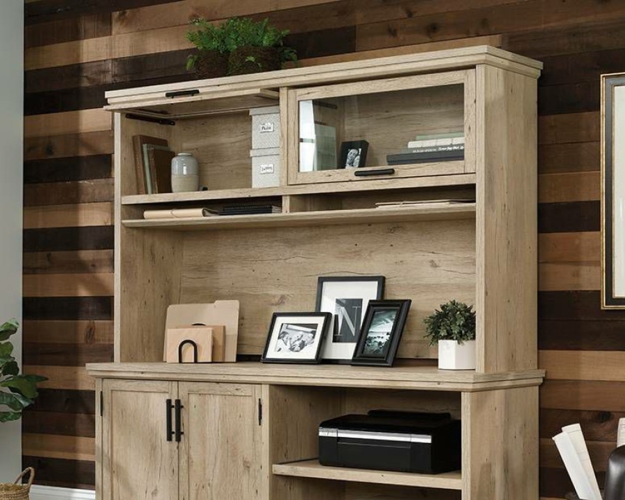 Desks * | High Quality Aspen Post Large Hutch Pmo In Prime Oak Sauder 427022