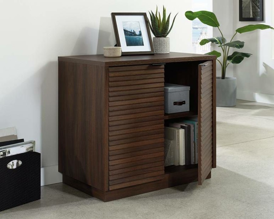 Storage Credenza * | Reliable Quality Palo Alto Commercial Storage Cabinet In Spiced Mahogany Sauder 427823