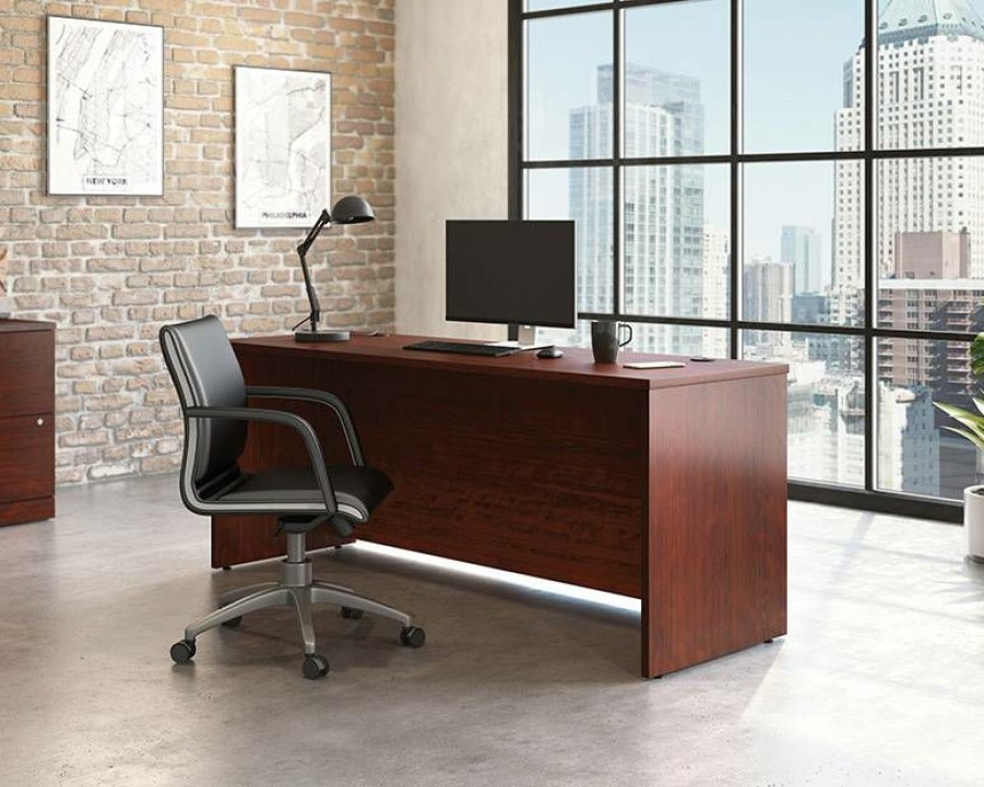 Desks * | Sale Online Affirm 72 X 24 Cherry Commercial Office Desk Sauder 426276