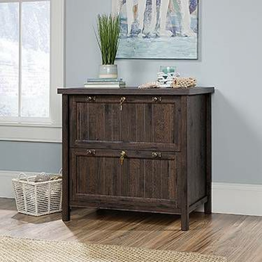 Filing Cabinets * | Promotion Costa Lateral File In Coffee Oak Sauder 422975