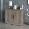 Storage Credenza * | Low Price Commercial Storage Cabinet In Hudson Elm Sauder 427412