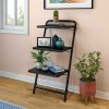 Bookcases & Shelves * | Hot Selling Miscellaneous Storage Black 3-Tier Leaning Bookshelf Sauder 427885