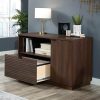 Storage Credenza * | Less Expensive Englewood Small Credenza Spm In Spiced Mahogany Sauder 426917