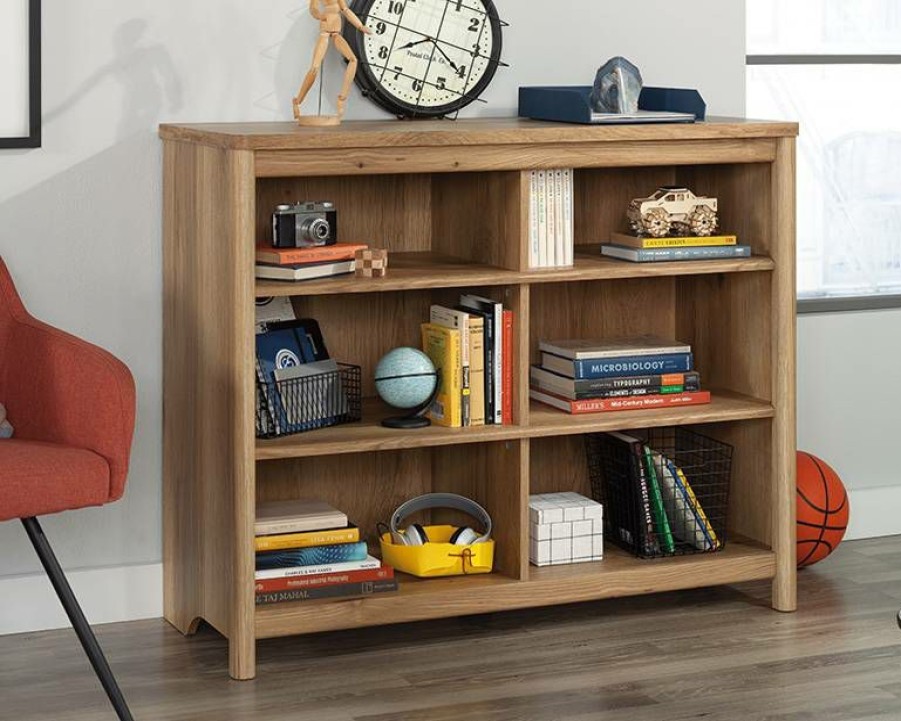 Bookcases & Shelves * | Best Choice Cubby Storage Bookcase In Timber Oak Sauder 433523