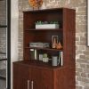 Storage Credenza * | Best Quality 2-Shelf File Cabinet Hutch In Classic Cherry Sauder 426302