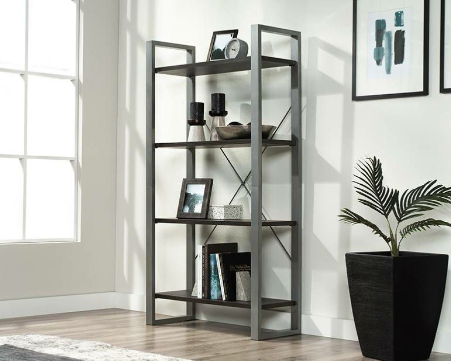 Bookcases & Shelves * | Latest Fashion Rock Glen Bookcase In Blade Walnut Sauder 425770