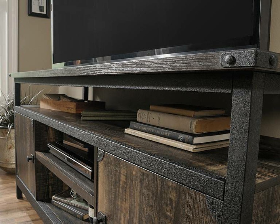 Storage Credenza * | Popular Steel River Credenza In Carbon Oak Sauder 425664