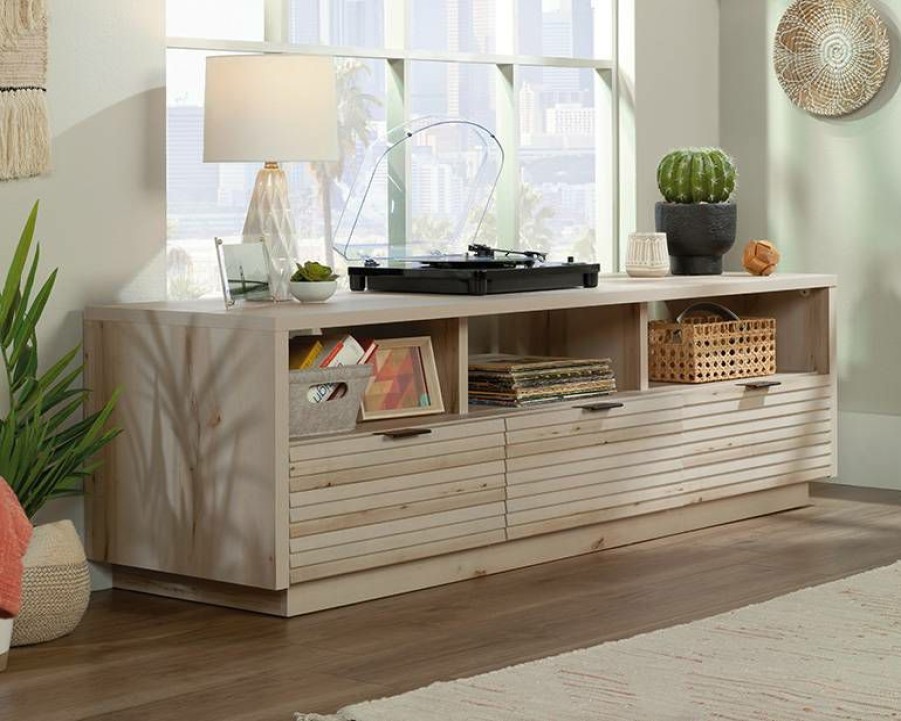 Storage Credenza * | Outlet Tv Credenza With Drawers In Pacific Maple Sauder 433258