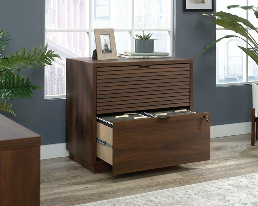 Filing Cabinets * | High Quality Englewood Lateral File Spm In Spiced Mahogany Sauder 426908