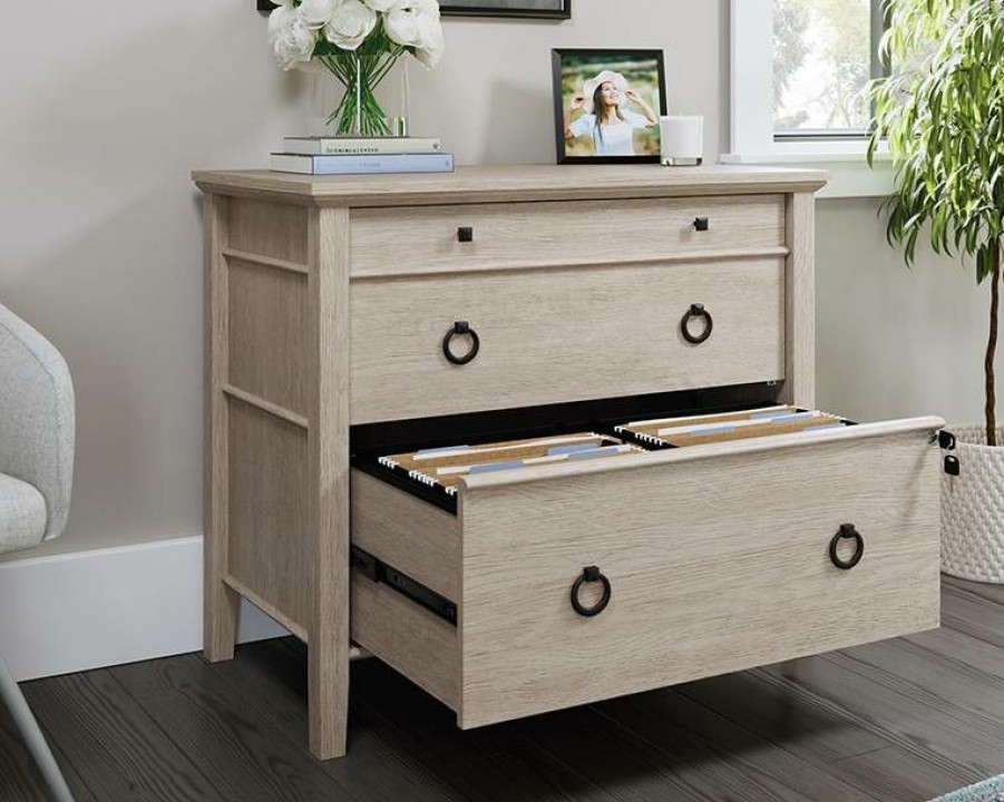 Filing Cabinets * | New East Adara 2-Drawer Lateral File Cabinet In Cascade Oak Sauder 430304