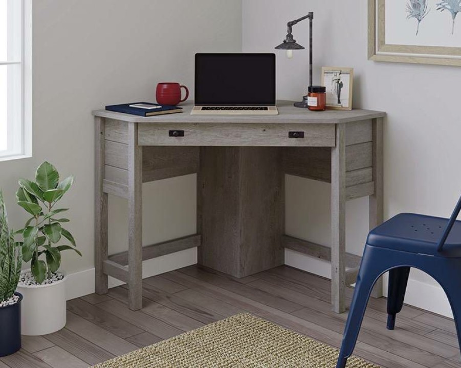 Desks * | Sale Online Space Saving Corner Computer Desk Sauder 430060