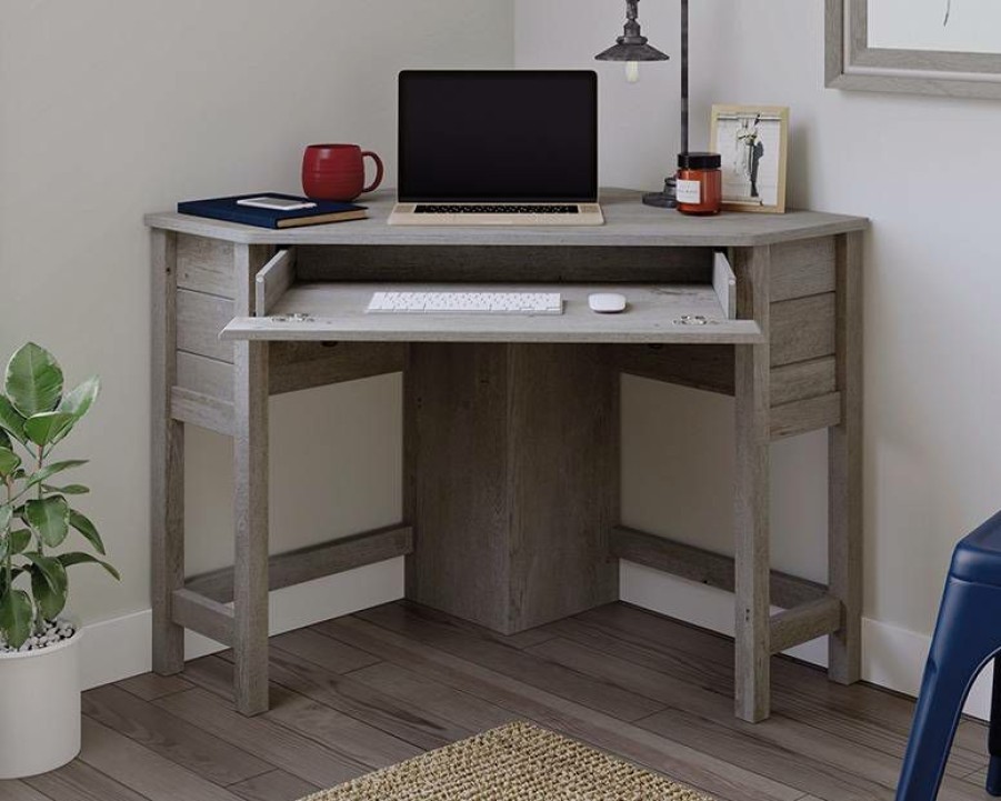 Desks * | Sale Online Space Saving Corner Computer Desk Sauder 430060