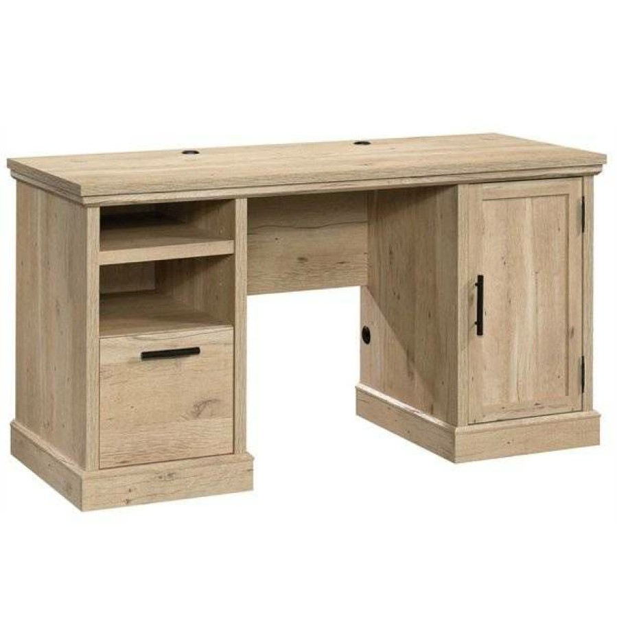 Desks * | Best Price Aspen Post Computer Desk Pmo A2 In Prime Oak Sauder 427030