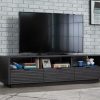 Storage Credenza * | Best Quality Tv Credenza With Drawers In Raven Oak Sauder 433482