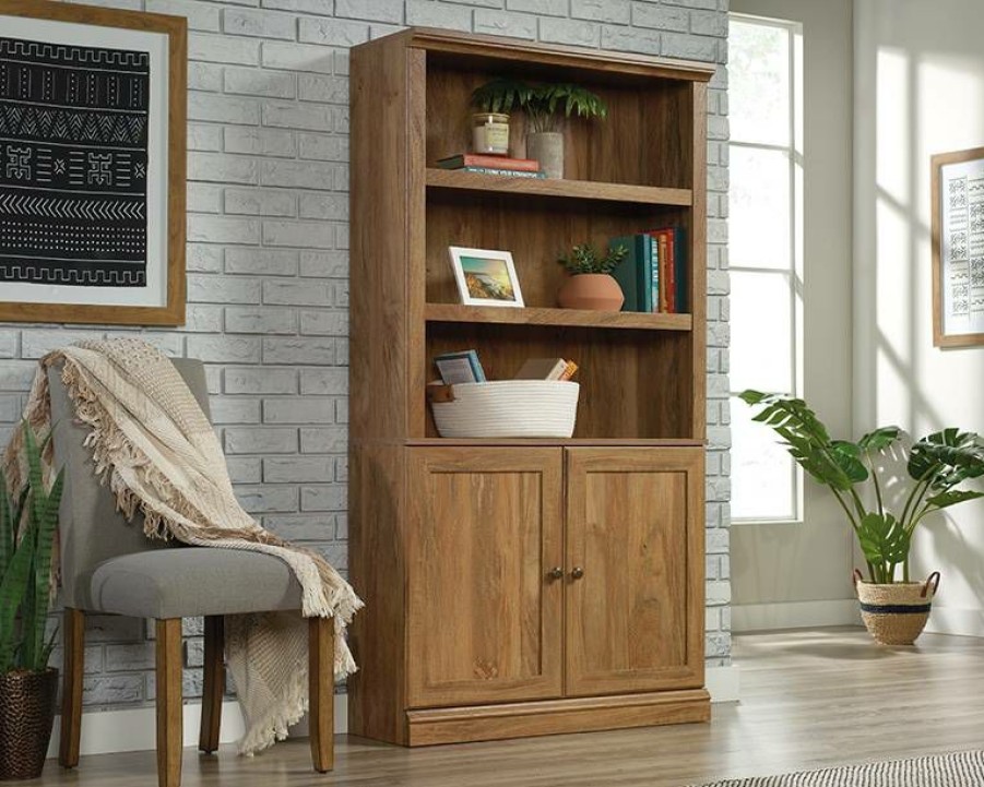 Bookcases & Shelves * | New Threads 5 Shelf Bookcase W/ Doors In Sindoori Mango Sauder 426414