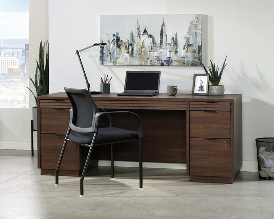 Storage Credenza * | Popular Palo Alto 72 Commercial Office Credenza With Storage In Spiced Mahogany Sauder 427795