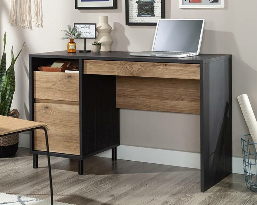 Desks * | Popular Acadia Way Home Office Computer Desk With Shelf & Storage Sauder 430753