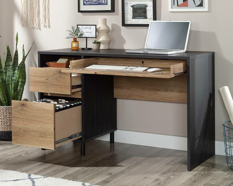 Desks * | Popular Acadia Way Home Office Computer Desk With Shelf & Storage Sauder 430753