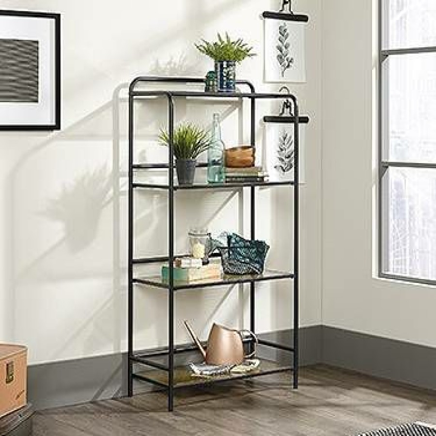 Bookcases & Shelves * | Online Discount Boulevard Cafe Open Shelving In Black Sauder 421950