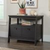 Filing Cabinets * | Top Selling Trestle 1-Drawer Lateral Filing Cabinet In Raven Oak Sauder 428836