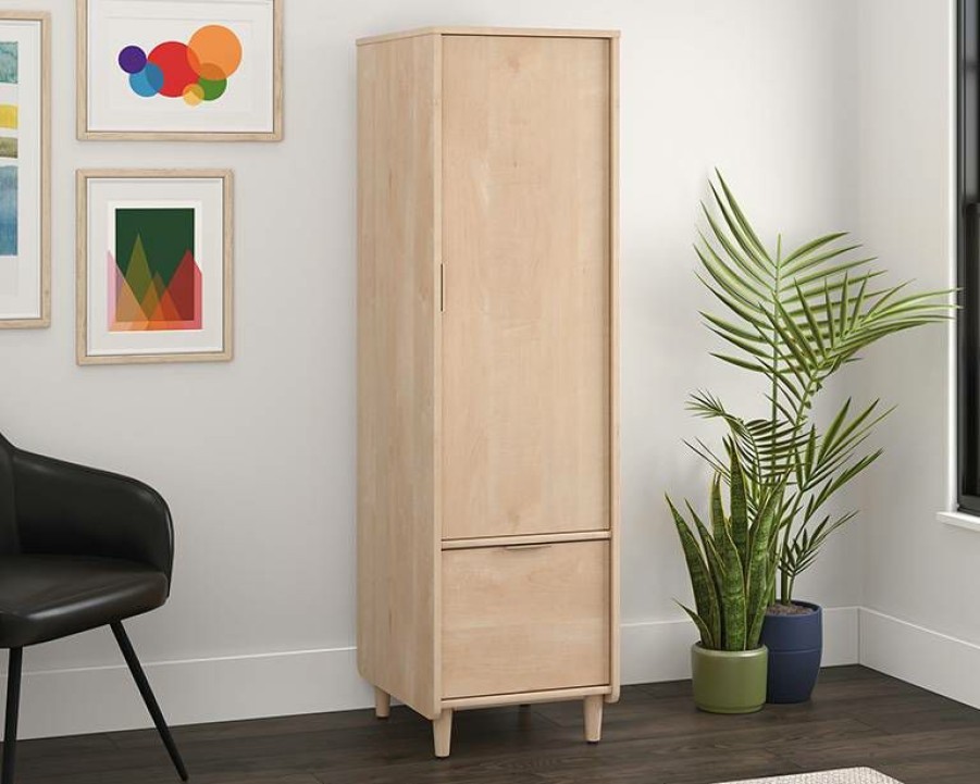 Filing Cabinets * | New Arrivals Clifford Place Storage Cabinet With File In Natural Maple Sauder 433364