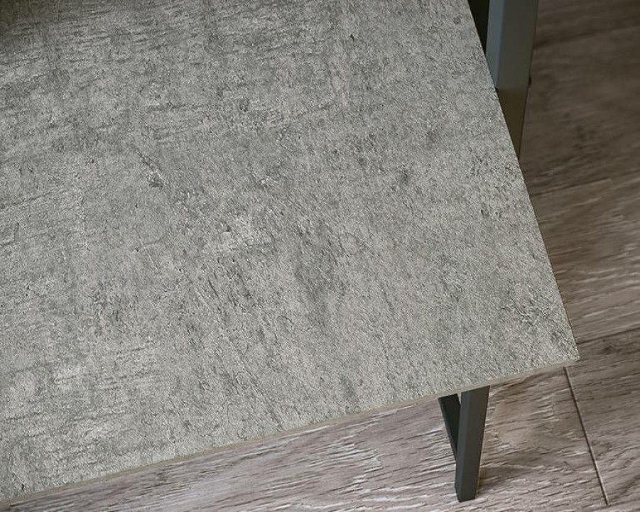 Desks * | High Quality North Avenue Computer Desk With Hutch In Faux Concrete Sauder 432024