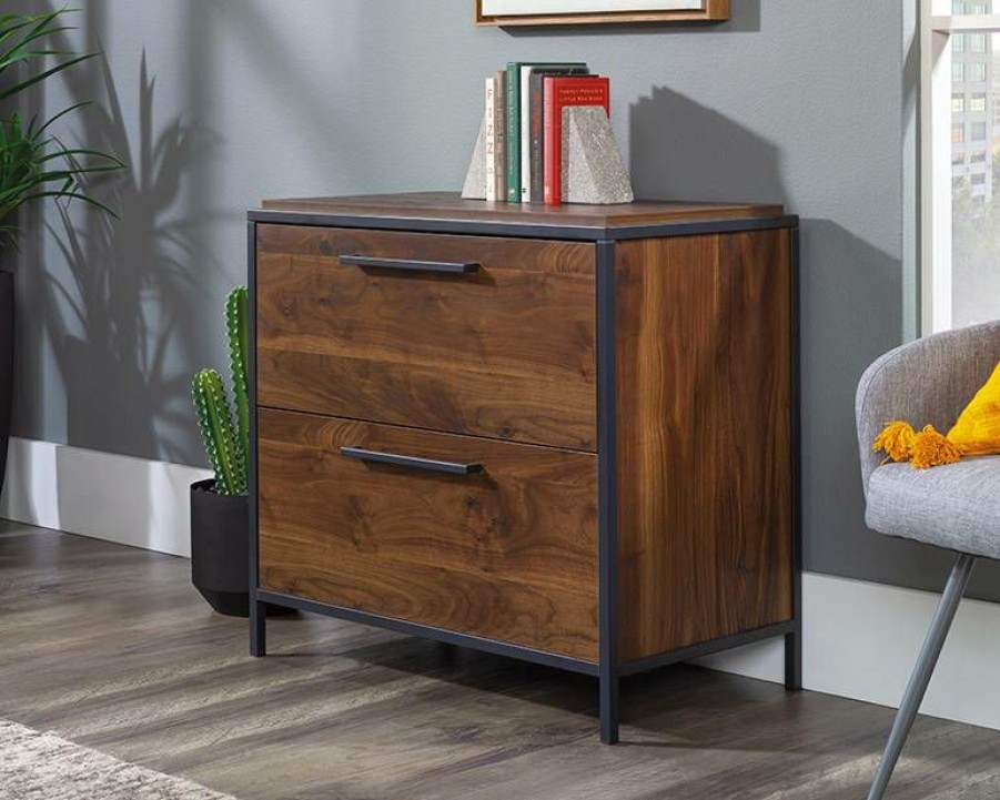 Filing Cabinets * | Outlet Sale 2-Drawer Lateral File Cabinet In Grand Walnut Sauder 429434