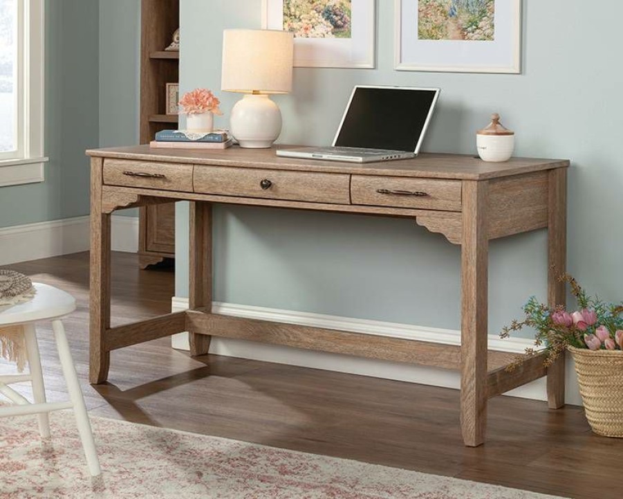 Desks * | Best Price Rollingwood Writing Desk With Drawers In Brushed Oak Sauder 431407