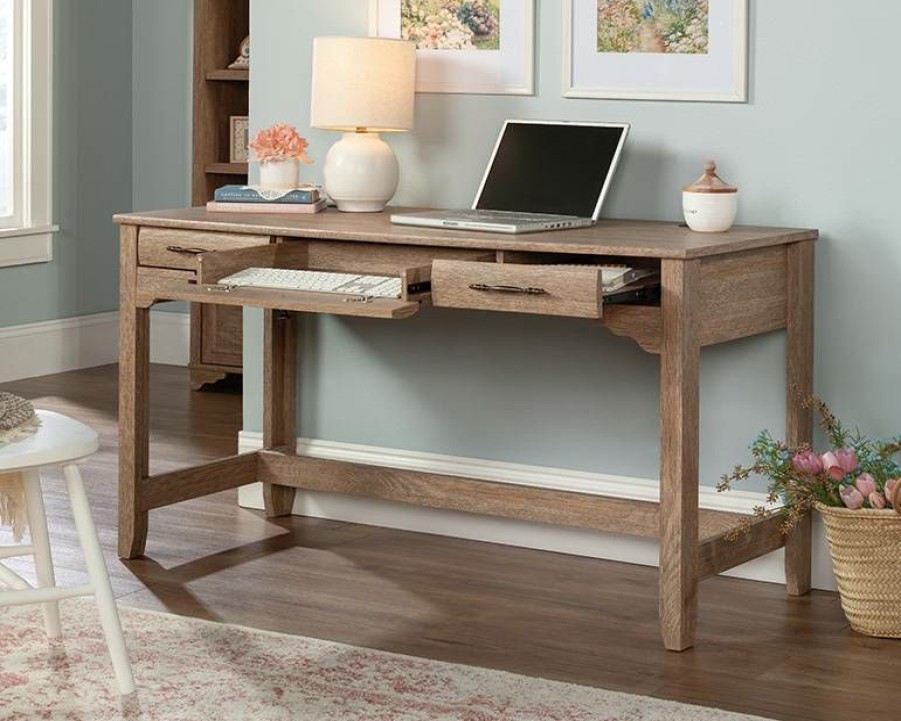 Desks * | Best Price Rollingwood Writing Desk With Drawers In Brushed Oak Sauder 431407